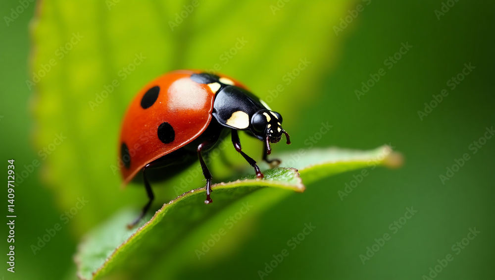 beautifull lady bug on leaves close up photo beautifull lady bug on leaves close up photo