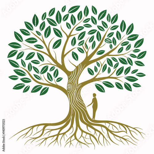  natural vector tree logo illustration nature tree