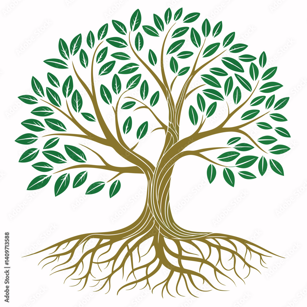 Obraz premium natural vector tree logo illustration nature tree