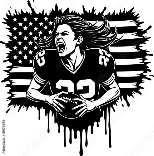 American Football Icon Set - Silhouettes and Equipment Collection