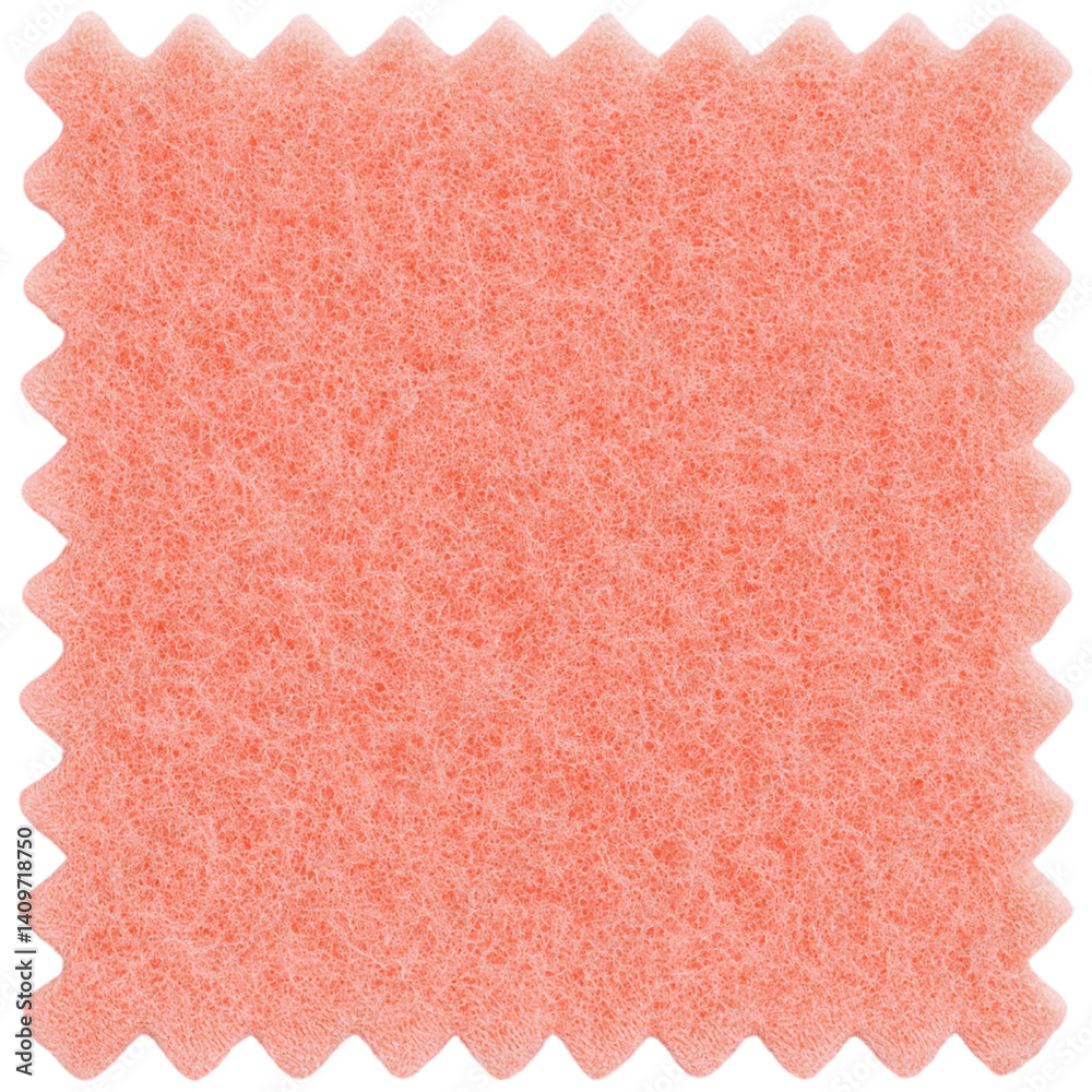 Fototapeta premium 3D sewing item with soft fuzzy texture in vibrant coral color