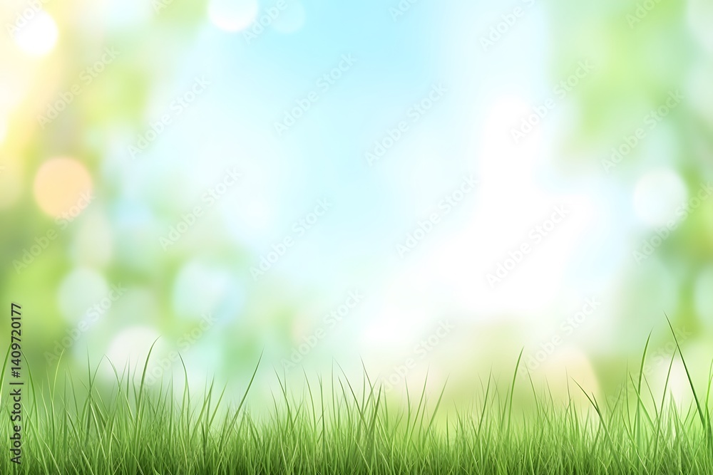 Spring Green Grass Meadow Nature Background Spring Green Grass Meadow Nature Background