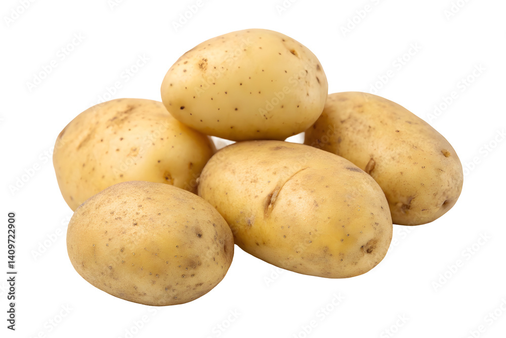 Fresh Yellow Potato Isolated on a Plain Background for Cooking. Fresh Yellow Potato Isolated on a Plain Background for Cooking.