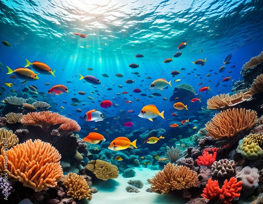 Fototapeta premium 魚 サンゴ