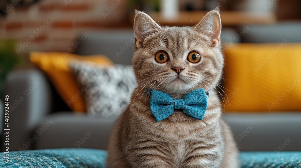 Adorable kitten wearing a bow tie Adorable kitten wearing a bow tie