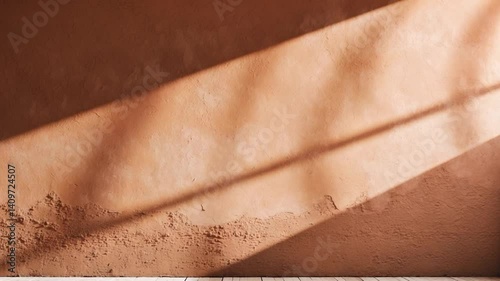 textured backdrop of aged terracotta plaster wall surface
