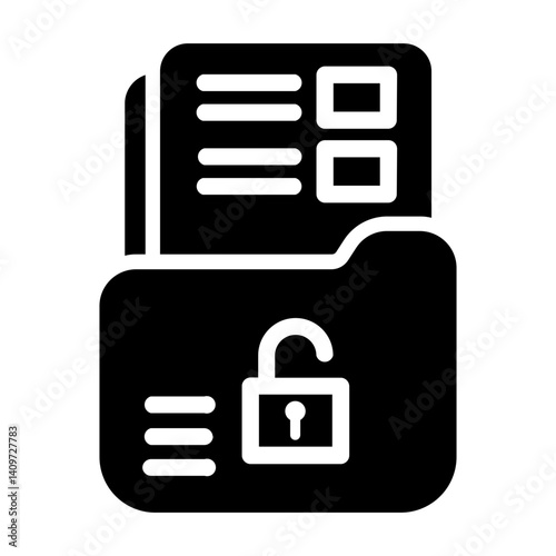 folder unlock Solid icon