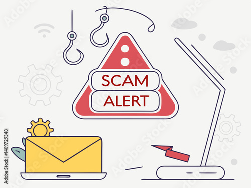 Alert Symbol – Red Warning Triangle with Exclamation Mark Vector