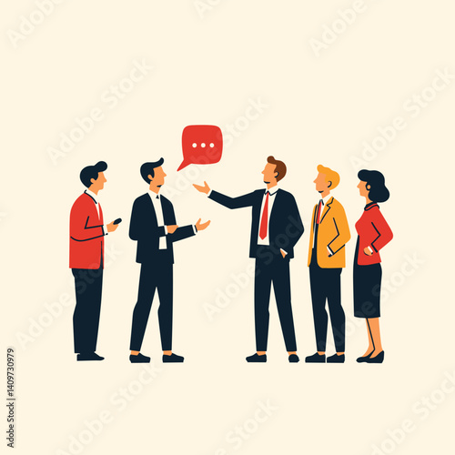 Group of professionals engaged in a discussion, sharing ideas and perspectives during a meeting.