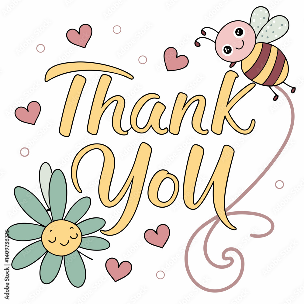 Fototapeta premium thank you vector illustration