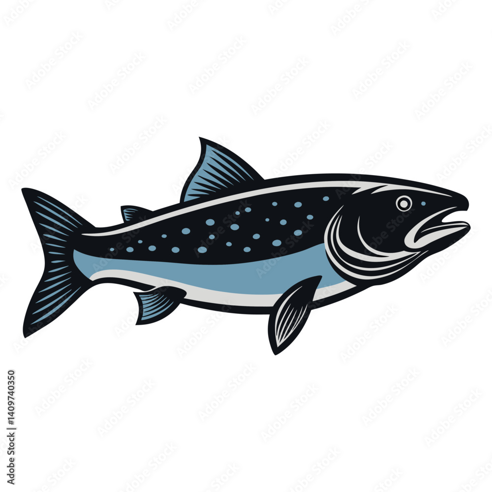 Fototapeta premium Black Fish Silhouette