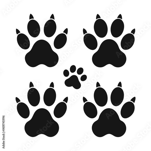 paw prints vector