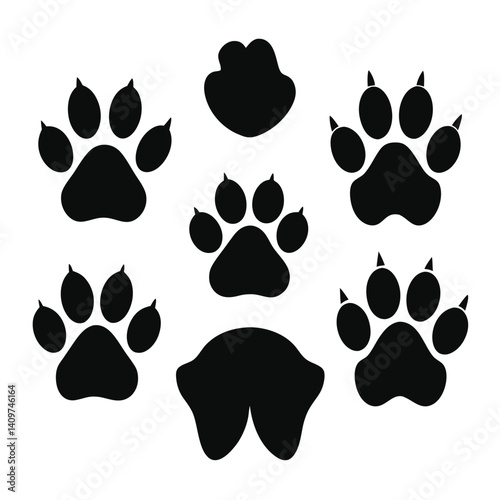 paw prints vector