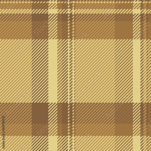 Elegant beige and brown plaid pattern.  Subtle texture evokes warmth and sophistication. Perfect for autumnal designs, fashion, home decor, or website backgrounds.  Versatile and timeless aesthetic.