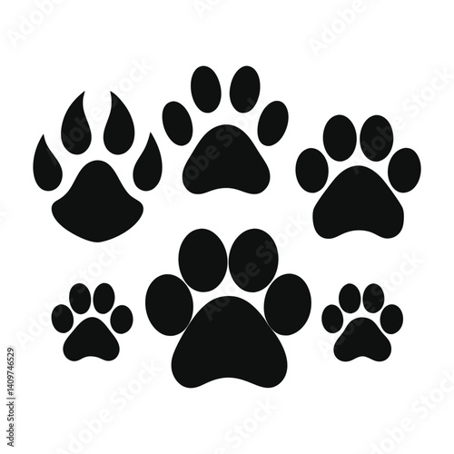 paw prints vector