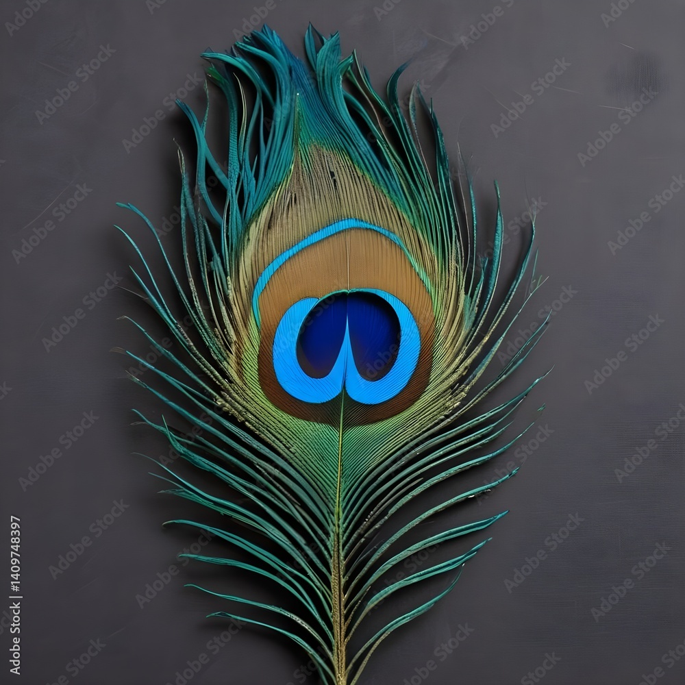 Obraz premium peacock feather close up