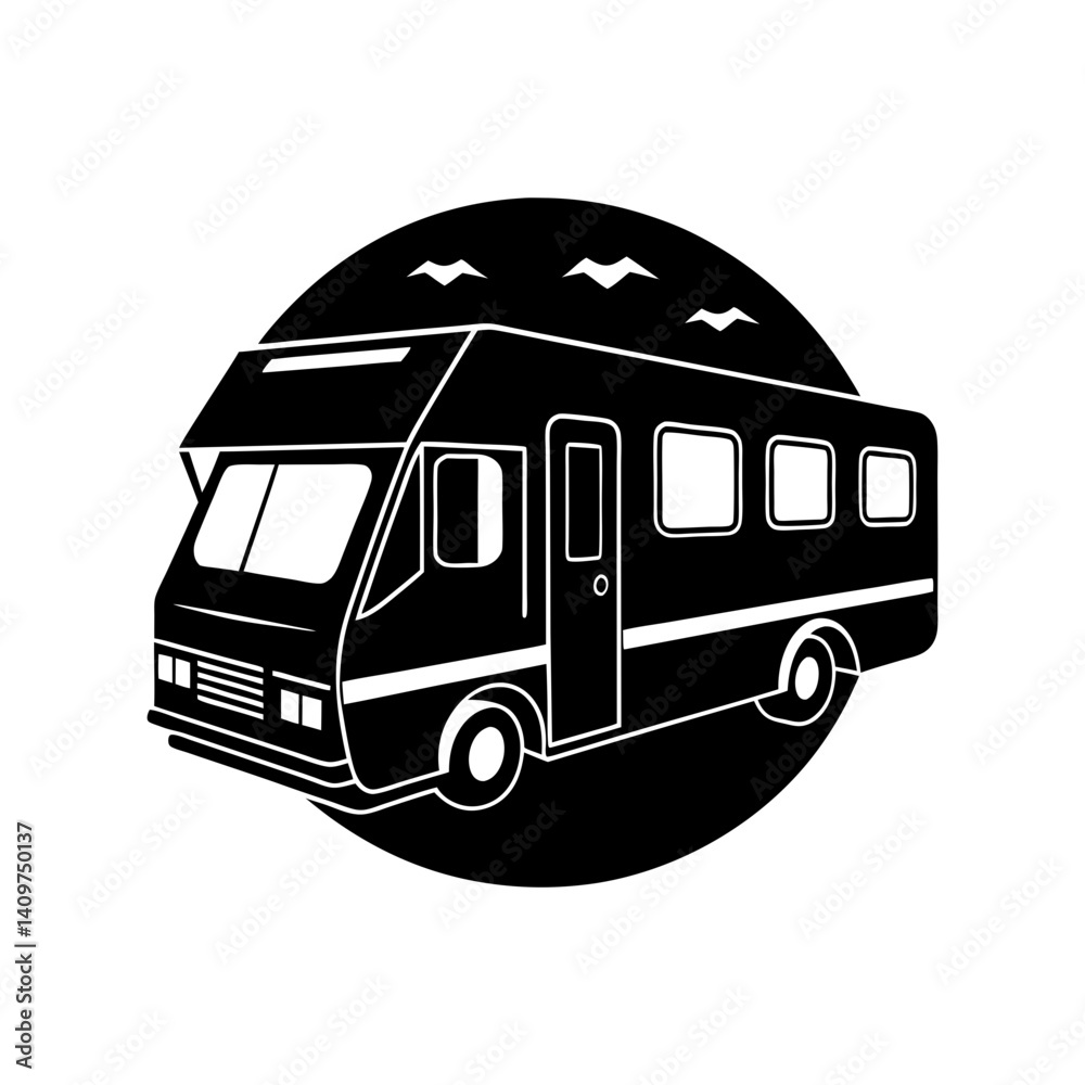 custom made wallpaper toronto digitalRV Silhouette vector illustration