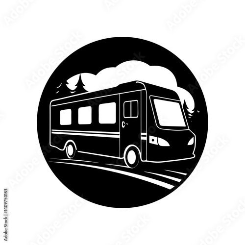 RV Silhouette vector illustration
