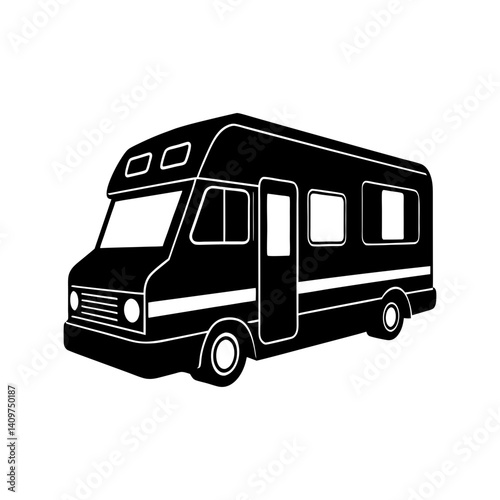 RV Silhouette vector illustration