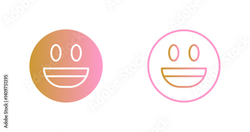 Smiling Face with Open Mouth Icon Design