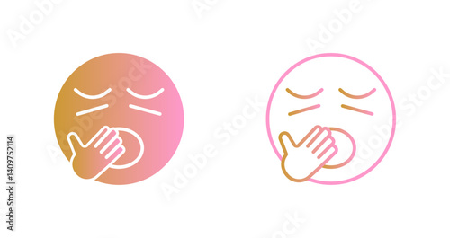 Yawning Face Icon Design