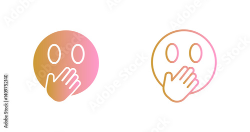 Face with Hand Over Mouth Icon Design