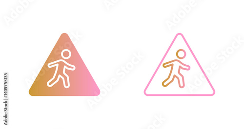 Children Crossing Icon Design