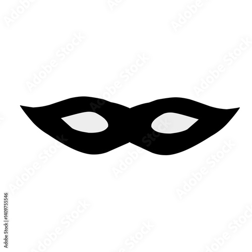 Silhouette superhero mask vector icon set