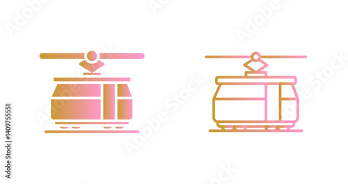 Tram Car Icon Design