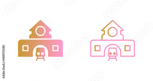 Train Station Icon Design