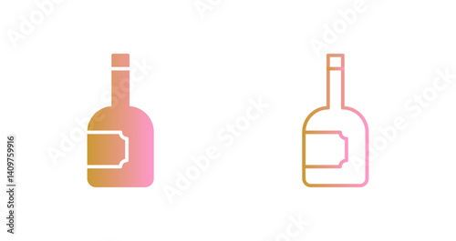 Wine Bottle Icon Design