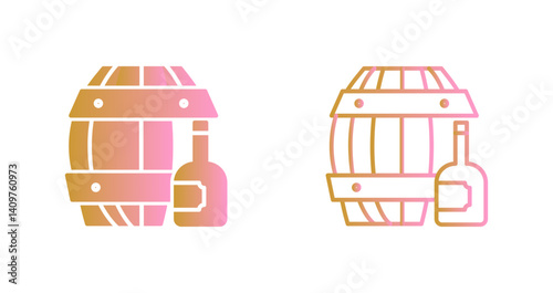 Wine Barrel Icon Design