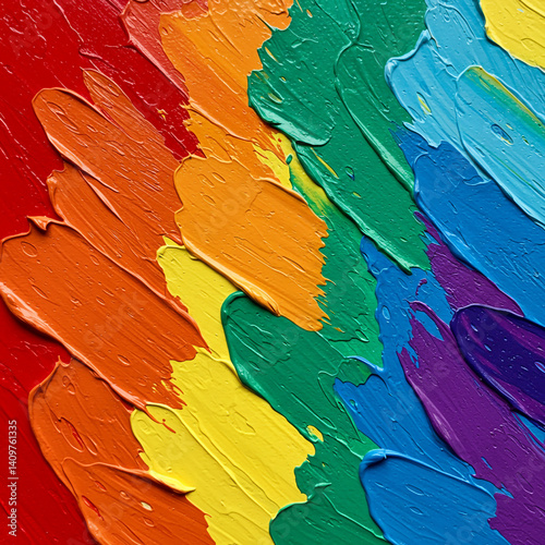 Abstract Textured Paint Str...