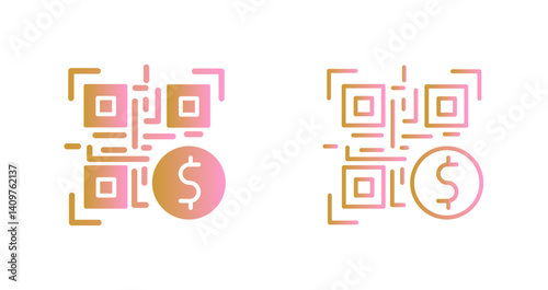 QR Code Payment Icon Design