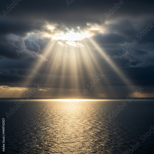Sun Rays Breaking Through D...