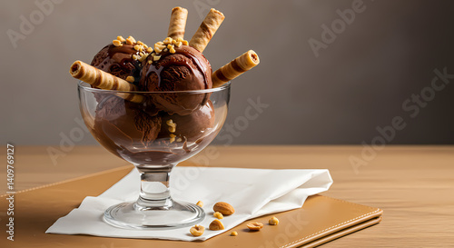 chocolate ice cream with chocolate