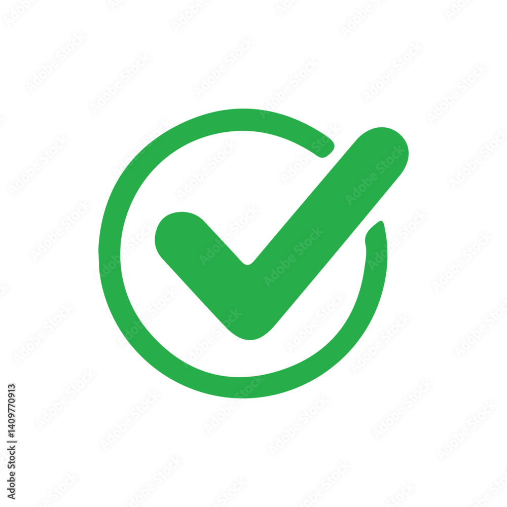 Accept checkmark icons green tick box, check list circle frame. Vector Illustration Eps 10 Accept checkmark icons green tick box, check list circle frame. Vector Illustration Eps 10