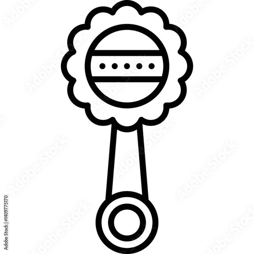 Baby Rattle Icon Vector Element