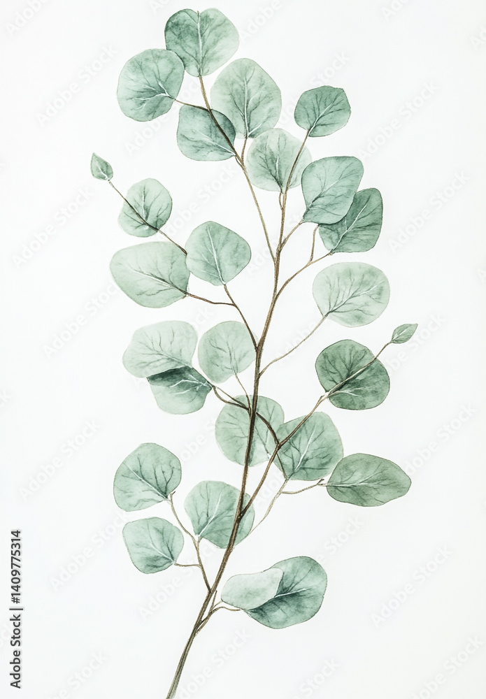 Obraz premium Abstract Leaf Element Watercolor Background