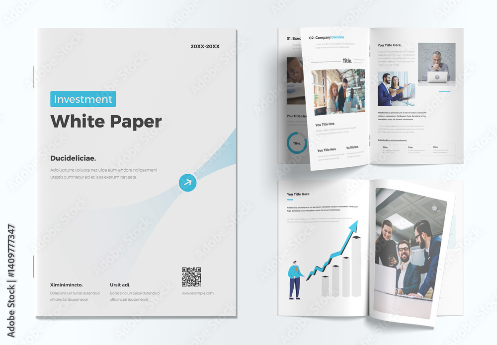 Financial Investment White Paper Layout Stock Template | Adobe Stock