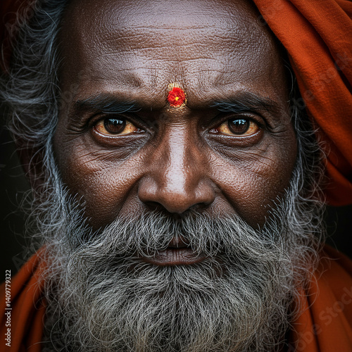 Expressive Face of an Aged ...