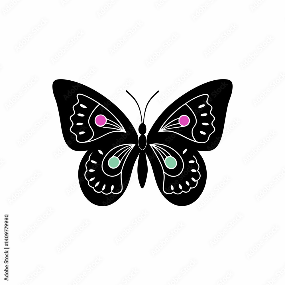 creative Silhouette butterfly Icon Vector Illustration creative Silhouette butterfly Icon Vector Illustration