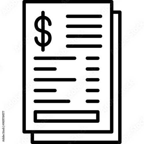 Bill Icon Vector Element