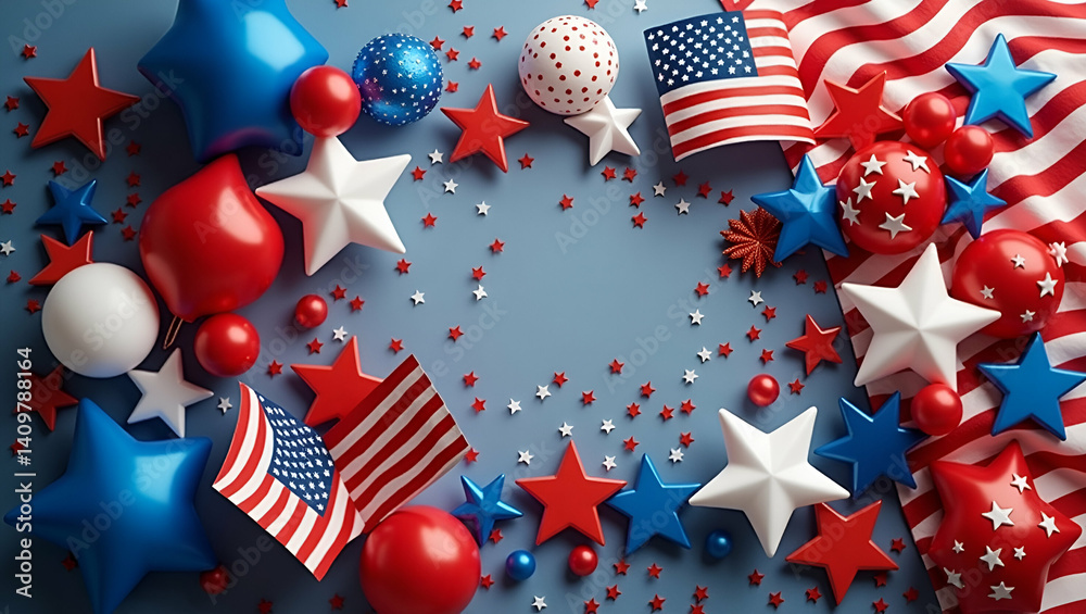 Vibrant Memorial Day Display: Red, White, and Blue Patriotic Themes with Refined Design and Dynamic Color Balance for Premium Photo Stock Use Vibrant Memorial Day Display: Red, White, and Blue Patriotic Themes with Refined Design and Dynamic Color Balance for Premium Photo Stock Use