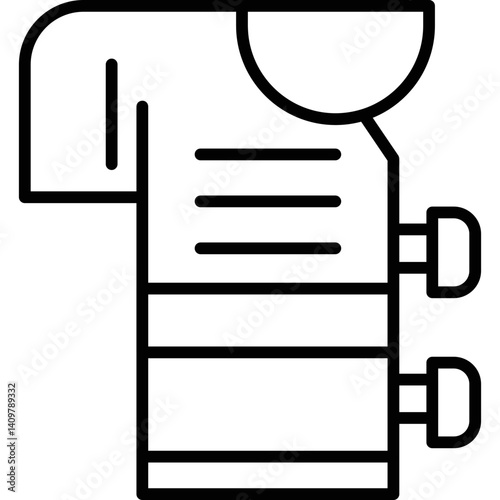 Plastron Icon Vector Element