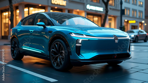 High Quality Stock Photo of Sleek Renewable Powered EVs with Advanced Electric Propulsion Systems for Eco Sustainable Urban Travel - Perfect for Your Eco-Friendly Projects