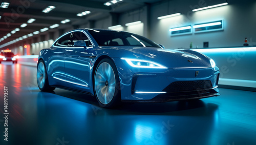 Comprehensive Analysis: Transition from ICE to EV - Engineering Advances & Strategic Shifts for Automotive Sustainability in Photo Stock Concept