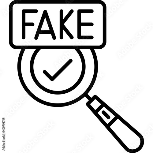 Fake Icon Vector Element