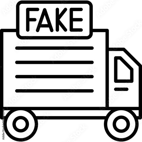 Fake News Icon Vector Element
