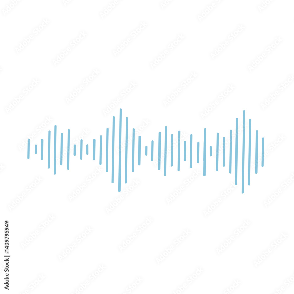 Podcast sound waves and audio sound waves voice message recording, vector icon Podcast sound waves and audio sound waves voice message recording, vector icon